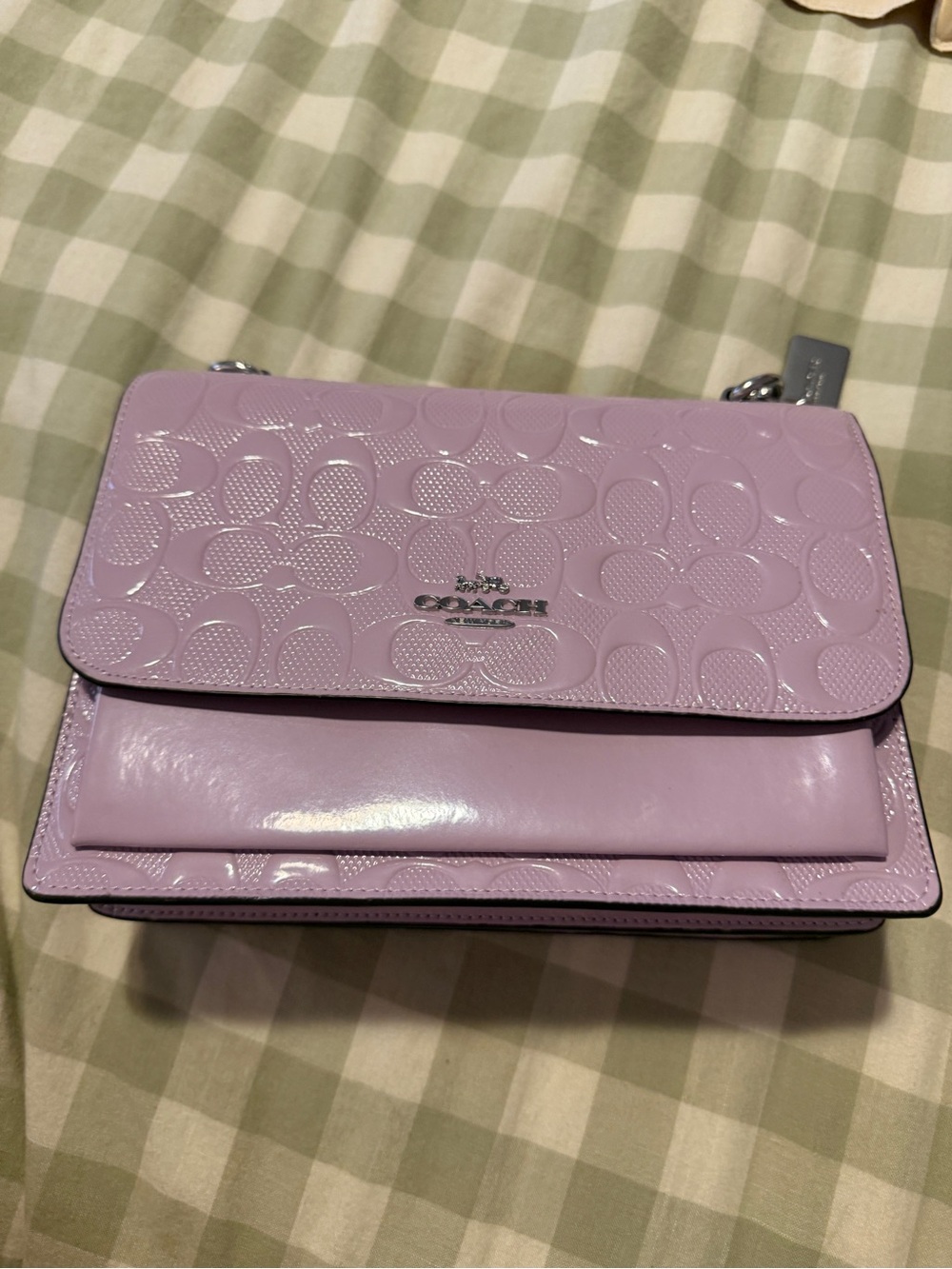 Coach Lilac Patent Leather Shoulder Bag